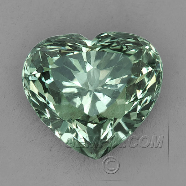 Unheated Bluish Green Montana Sapphire Heart Shape Cut Cts