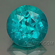 blue apatite round paraiba color
