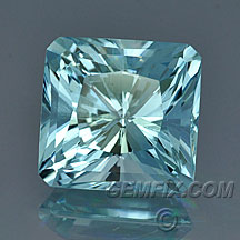 radiant cut blue untreated aquamarine
