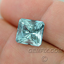 radiant cut blue untreated aquamarine