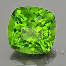 green peridot large cushion