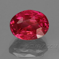 untreated natural red ruby oval