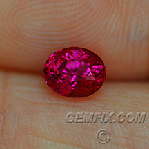 red pink ruby oval