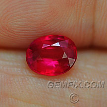 Sri Lanka oval certified ruby