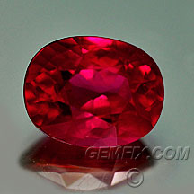 pigeon blood red ruby oval