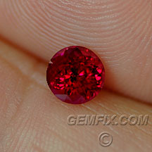 round burmese pigeon blood red ruby