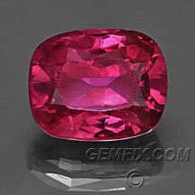 cushion natural ruby