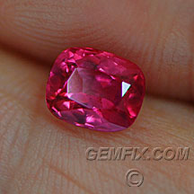 ruby natural red pink cushion