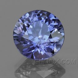 blue purple round sapphire color changed