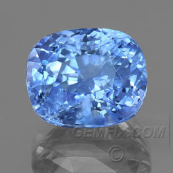 untreated blue sapphire cushion