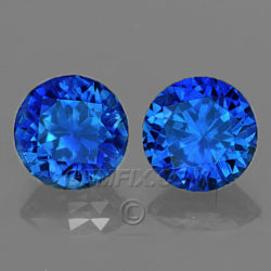 Intense Blue Sapphire Round Pair