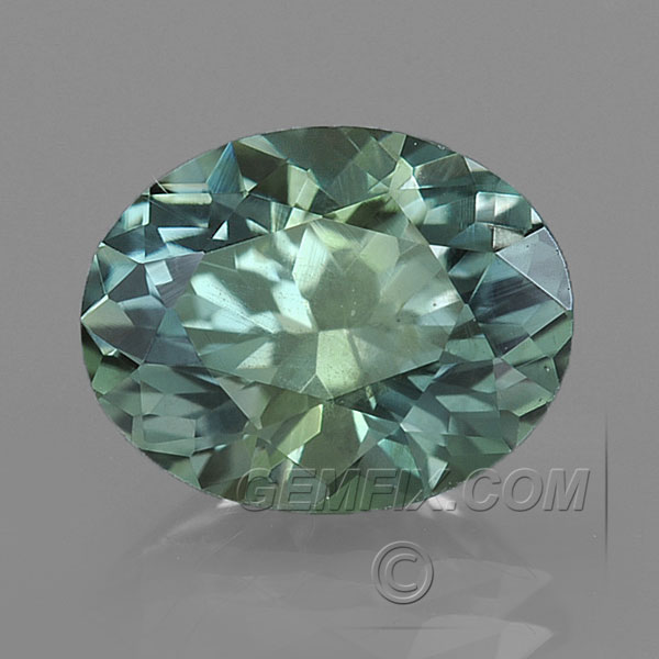 Unheated Oval Blue Green Sapphire "Portuguese" Cut | 1.10cts | #15-1457 ...