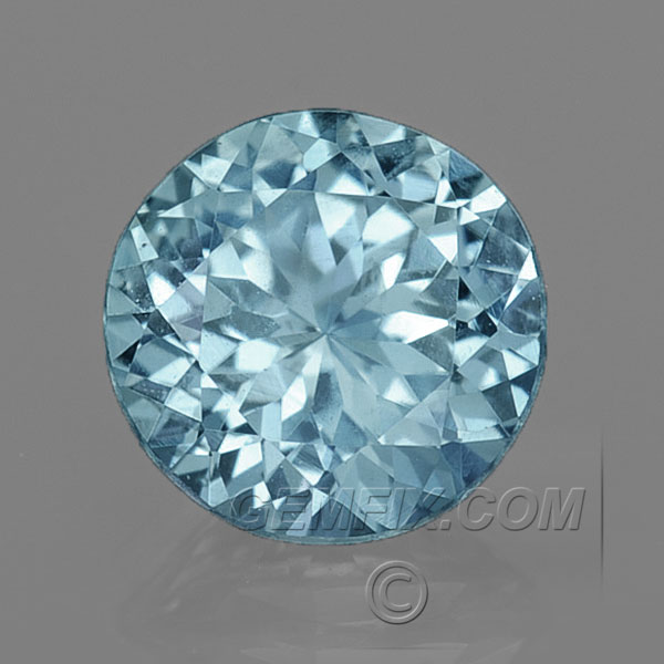 Unheated Round Aqua Blue Montana Sapphire Portuguese Cut | .85cts | #12 ...