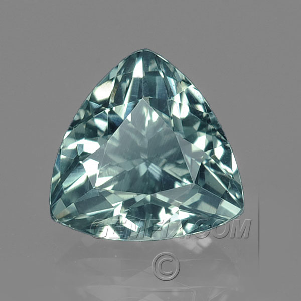 Grayish Teal Montana Sapphire Triangle Trilliant Brilliant Cut | .75cts ...