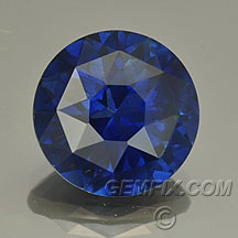 deep blue round sapphire