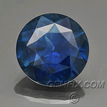 natural blue sapphire round