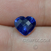 blue sapphire heart shape