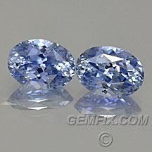 unheated ceylon oval sapphire pair