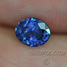 oval unheated blue sapphire