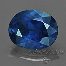 deep blue sapphire oval cushion