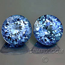 ceylon blue sapphire round pair