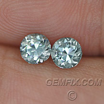 sapphire montana #12-711, Round Brilliant Cut Pair, 1.17cts total - Gemfix