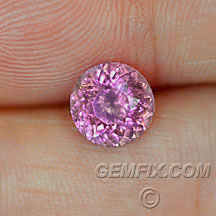 Unheated round pink sapphire