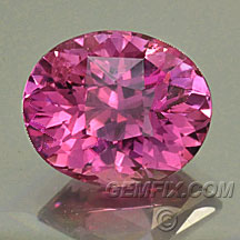 pink sapphire oval certified