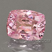 pink sapphire cushion certified