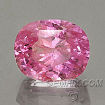hot pink natural sapphire cushion