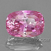 natural pink sapphire cushion