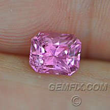 radiant cut natural pink sappphire