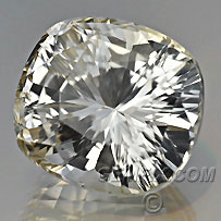 white sapphire cushion