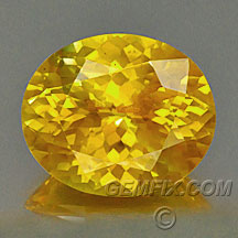 large yellow orange oval sapphire