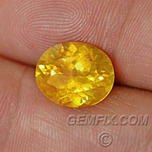 large yellow orange oval sapphire