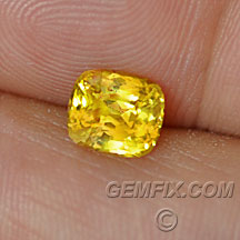 fancu yellow sapphire cushion