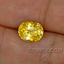 large yellow sapphire oval