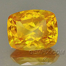 cushion orange yellow sapphire