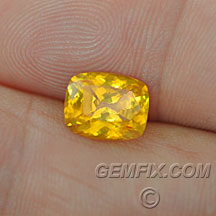 cushion orange yellow sapphire