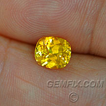 yellow orange cushion sapphire GIA certified
