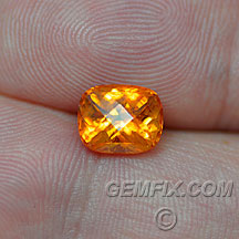 spessartine orange cushion