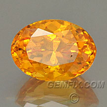 orange oval spessartite garnet