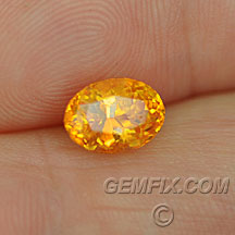 oval orange garnet spessartine