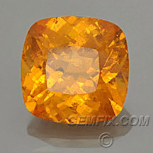 cushion orange spessartitine garnet