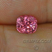 pink spinel cushion from mahenge