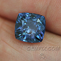 blue spinel certified cushion