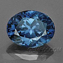 natural blue spinel certified oval