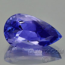 pear shape dark tanzanite