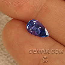 pear shape dark tanzanite