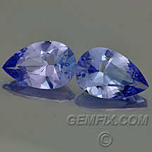 tanzanite pair of pears